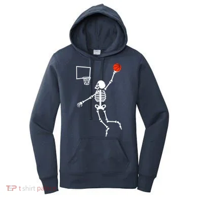 Basketball Dunking Skeleton Women's Hoodie