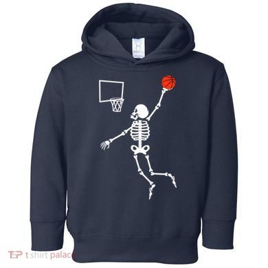 Basketball Dunking Skeleton Toddler Hoodie