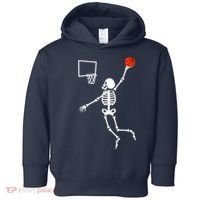 Basketball Dunking Skeleton Toddler Hoodie thumb 0
