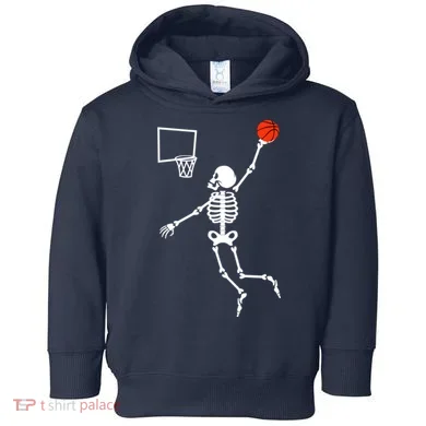 Basketball Dunking Skeleton Toddler Hoodie