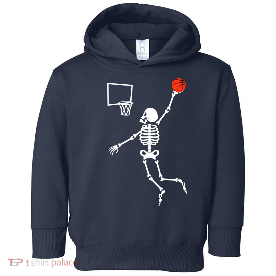 Basketball Dunking Skeleton Toddler Hoodie