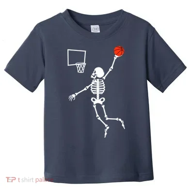 Basketball Dunking Skeleton Toddler T-Shirt