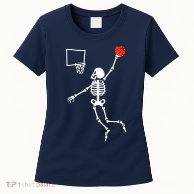 Basketball Dunking Skeleton Women's T-Shirt