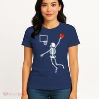 Basketball Dunking Skeleton Women's T-Shirt thumb 4