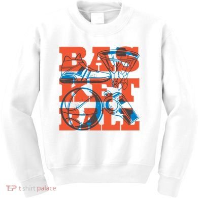 Basketball Equipment Kids Sweatshirt