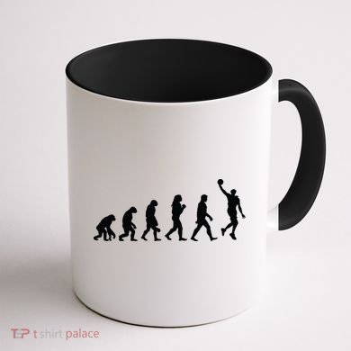 Basketball Evolution Coffee Mug back