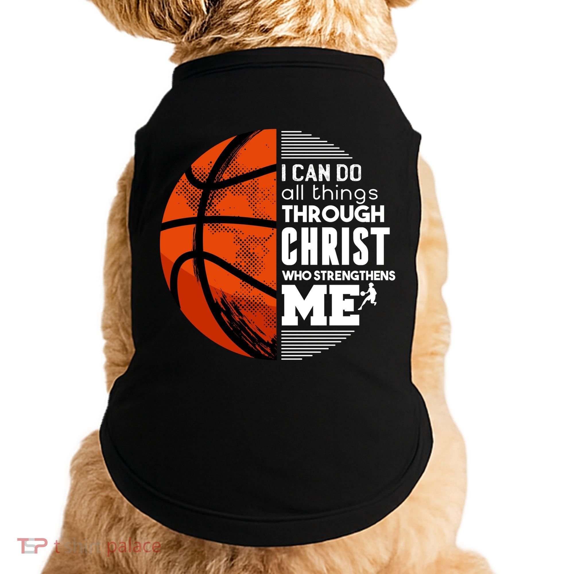 Basketball Faith All Things Through Christ Doggie Tank