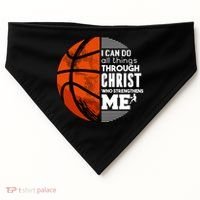 Basketball Faith All Things Through Christ USA-Made Doggie Bandana thumb 0