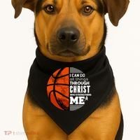 Basketball Faith All Things Through Christ USA-Made Doggie Bandana thumb 1
