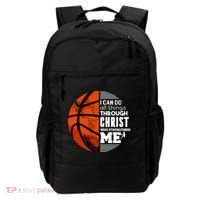 Basketball Faith All Things Through Christ Backpack thumb 0