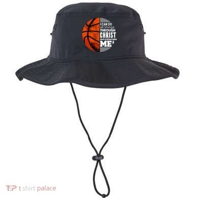 Basketball Faith All Things Through Christ Bucket Hat