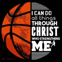 Basketball Faith All Things Through Christ Bucket Hat thumb 4