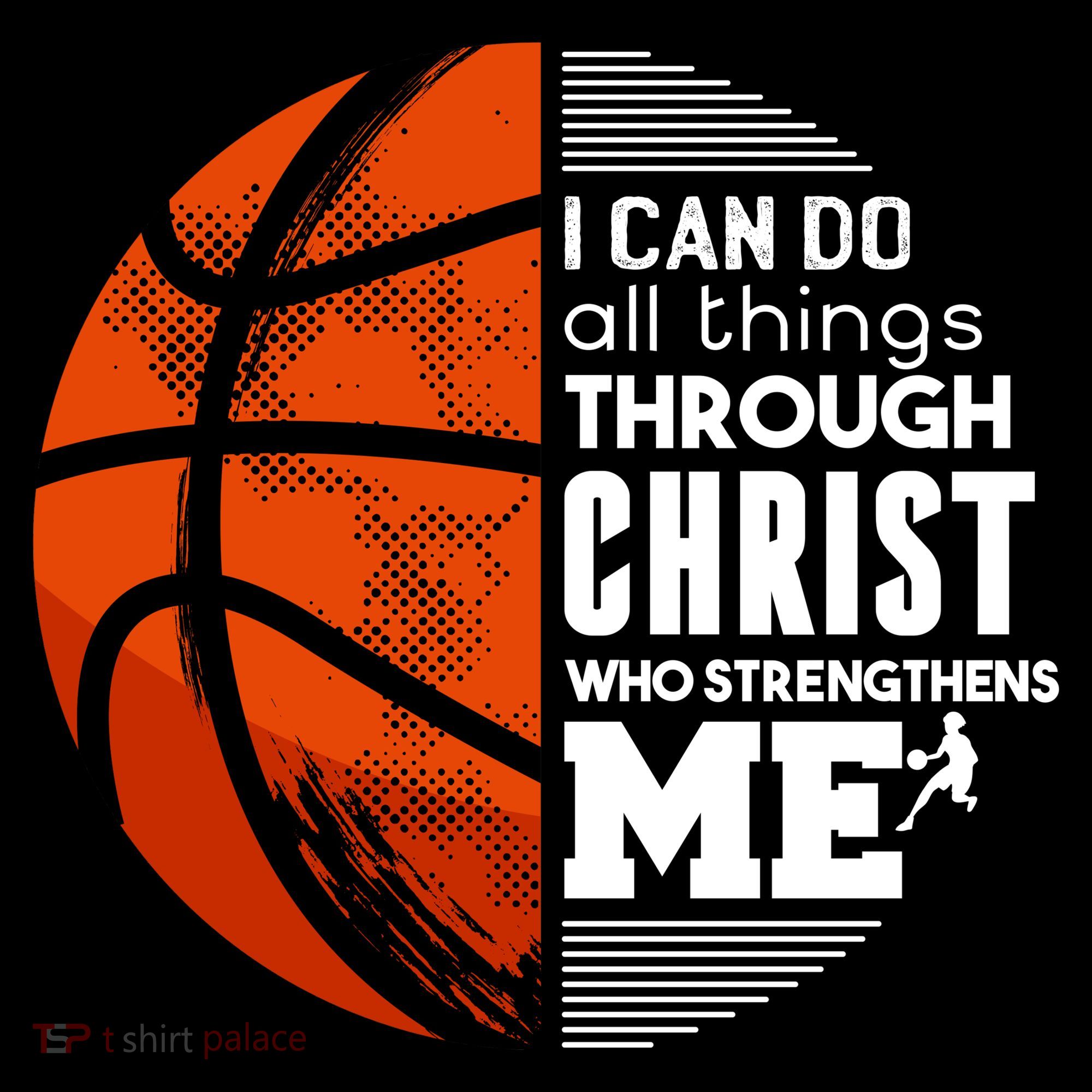 Basketball Faith All Things Through Christ Bucket Hat
