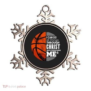 Basketball Faith All Things Through Christ Ornament