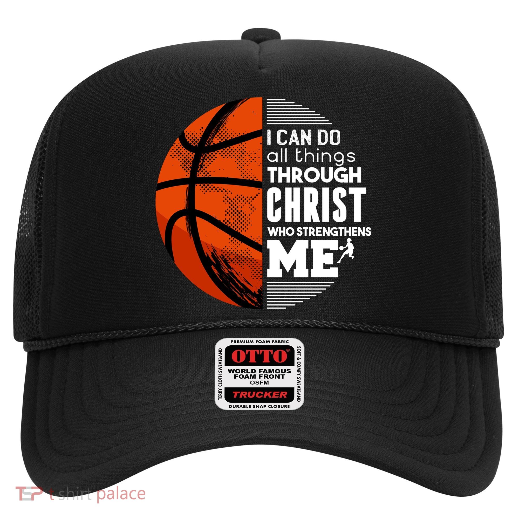 Basketball Faith All Things Through Christ Hat