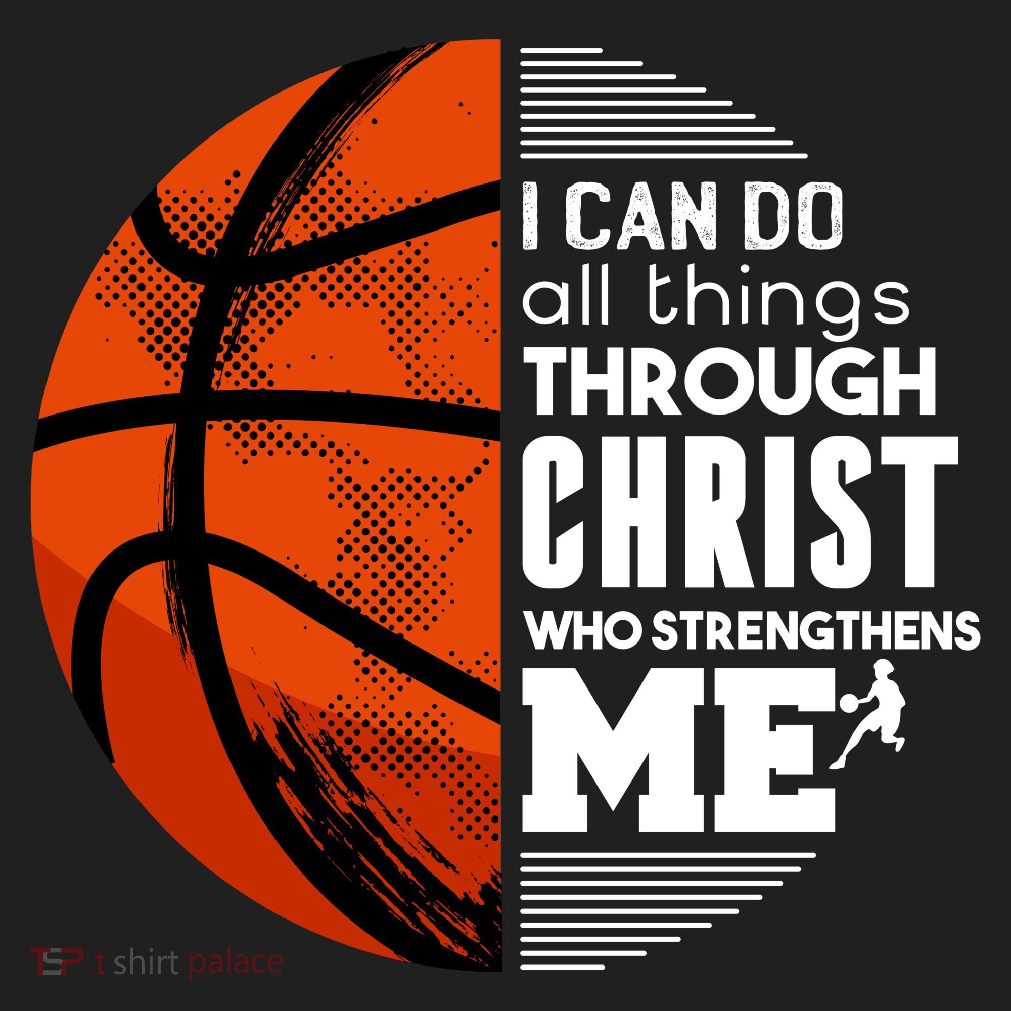 Basketball Faith All Things Through Christ Hat