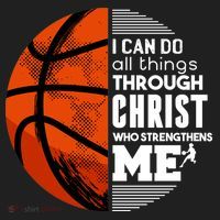 Basketball Faith All Things Through Christ Golf Towel thumb 3