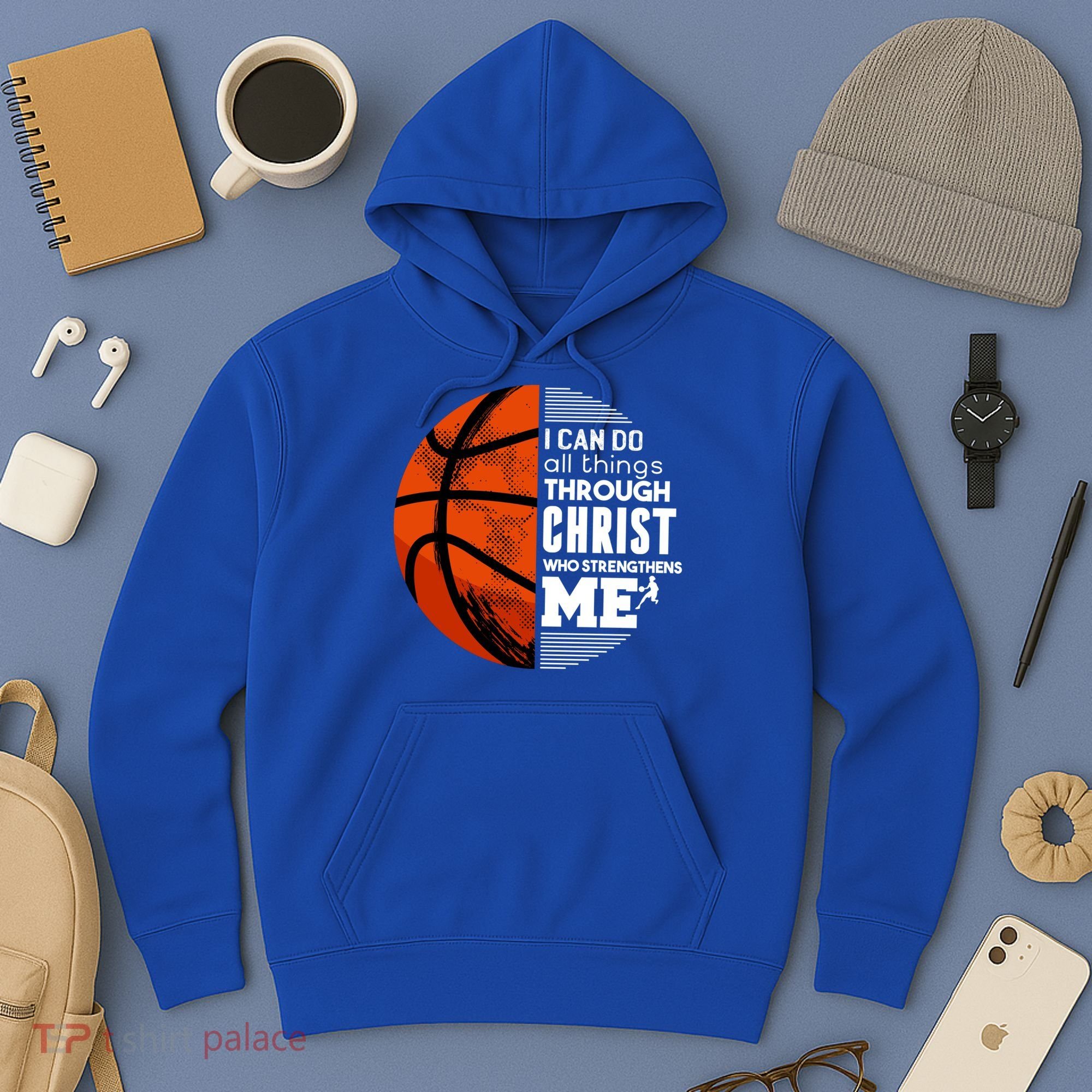Basketball Faith All Things Through Christ Hoodie
