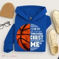 Basketball Faith All Things Through Christ Hoodie thumb 4