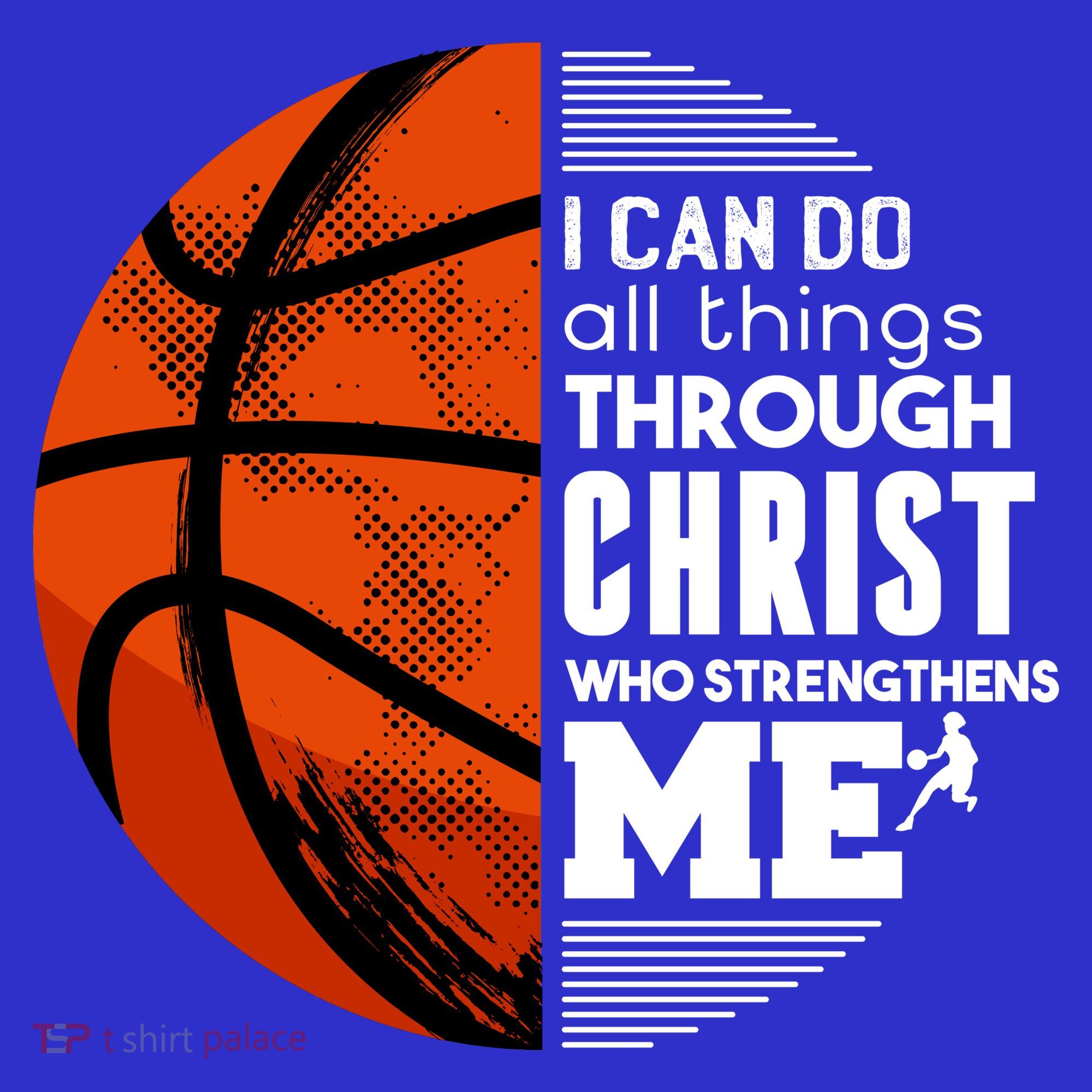 Basketball Faith All Things Through Christ Apron