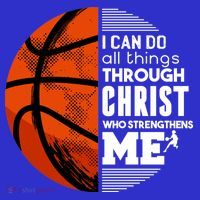 Basketball Faith All Things Through Christ T-Shirt thumb 7