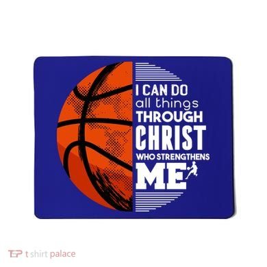 Basketball Faith All Things Through Christ Mousepad