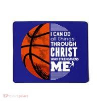Basketball Faith All Things Through Christ Mousepad thumb 0
