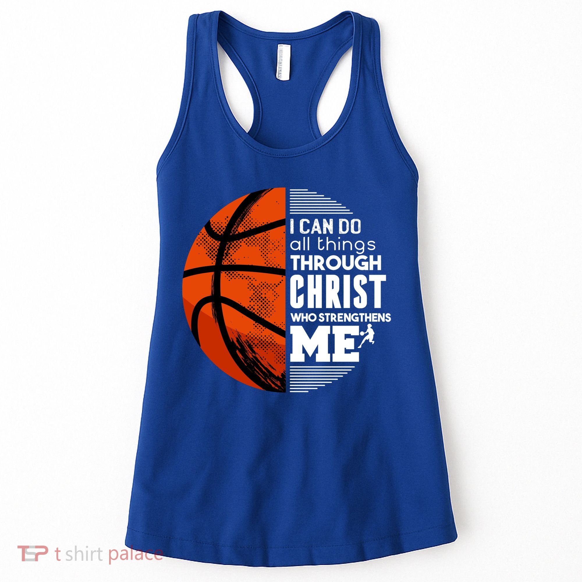 Basketball Faith All Things Through Christ Women's Tank Top