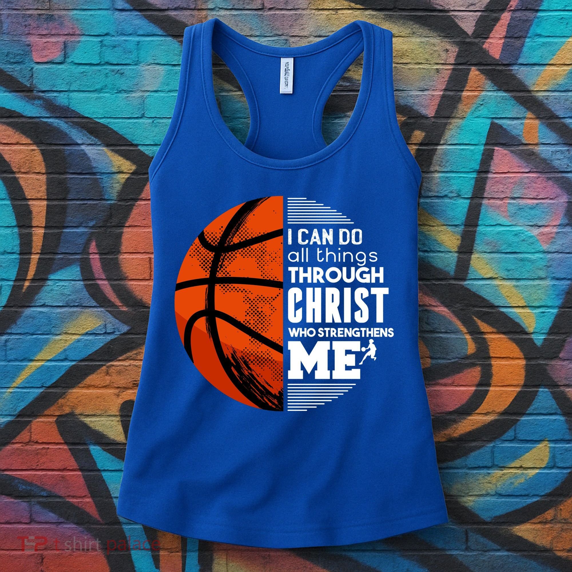 Basketball Faith All Things Through Christ Women's Tank Top