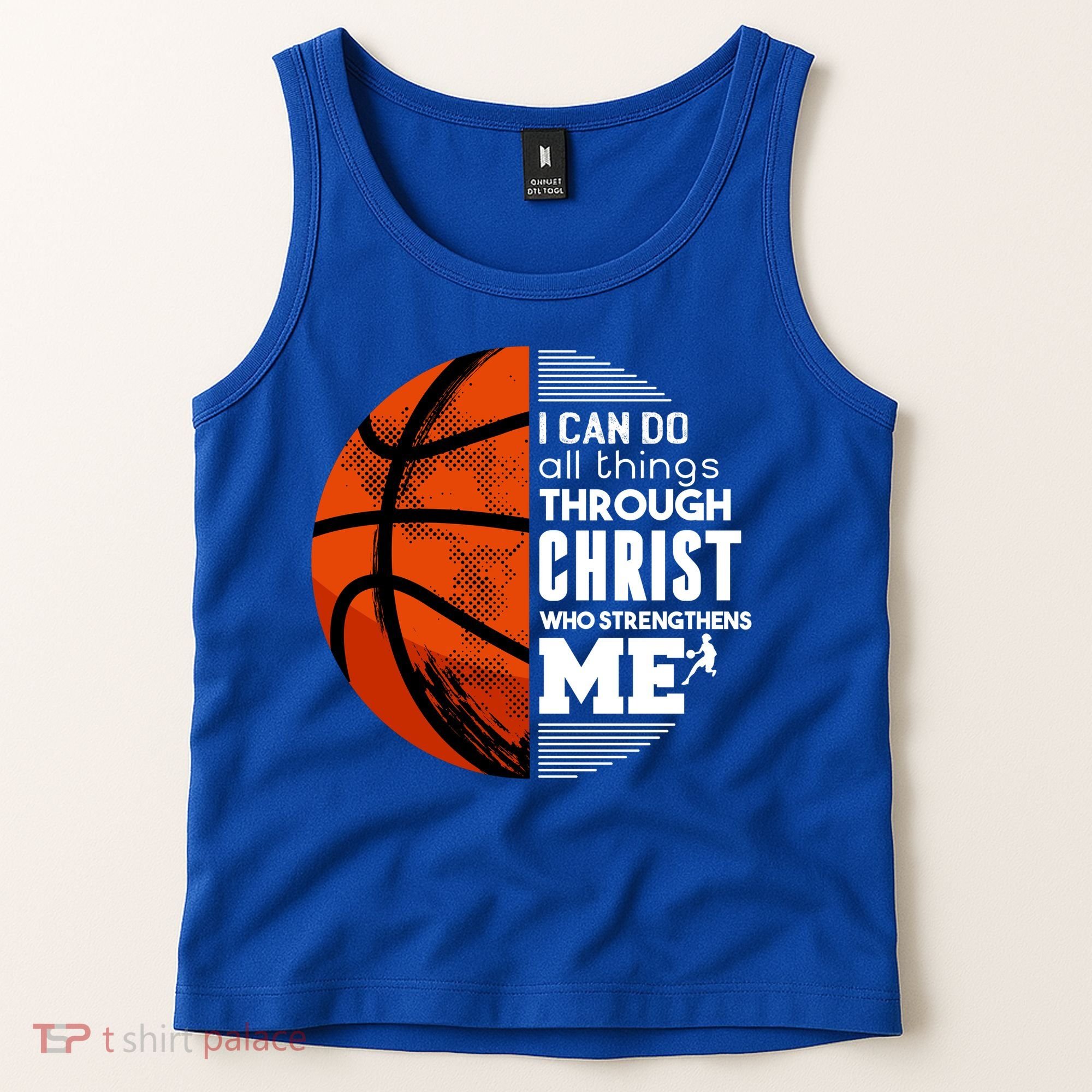 Basketball Faith All Things Through Christ Tank Top