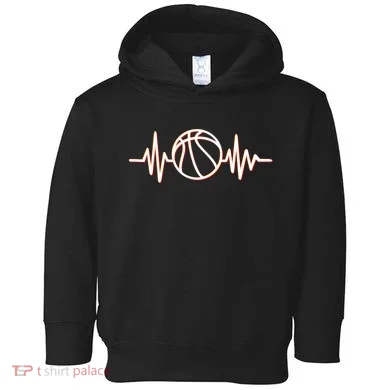 Basketball Heartbeat Toddler Hoodie