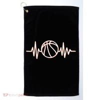 Basketball Heartbeat Golf Towel thumb 0