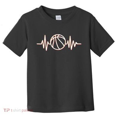 Basketball Heartbeat Toddler T-Shirt