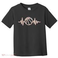 Basketball Heartbeat Toddler T-Shirt thumb 0