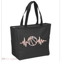 Basketball Heartbeat Tote Bag thumb 2