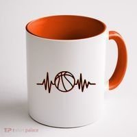 Basketball Heartbeat Coffee Mug thumb 1