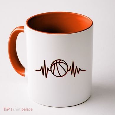 Basketball Heartbeat Coffee Mug