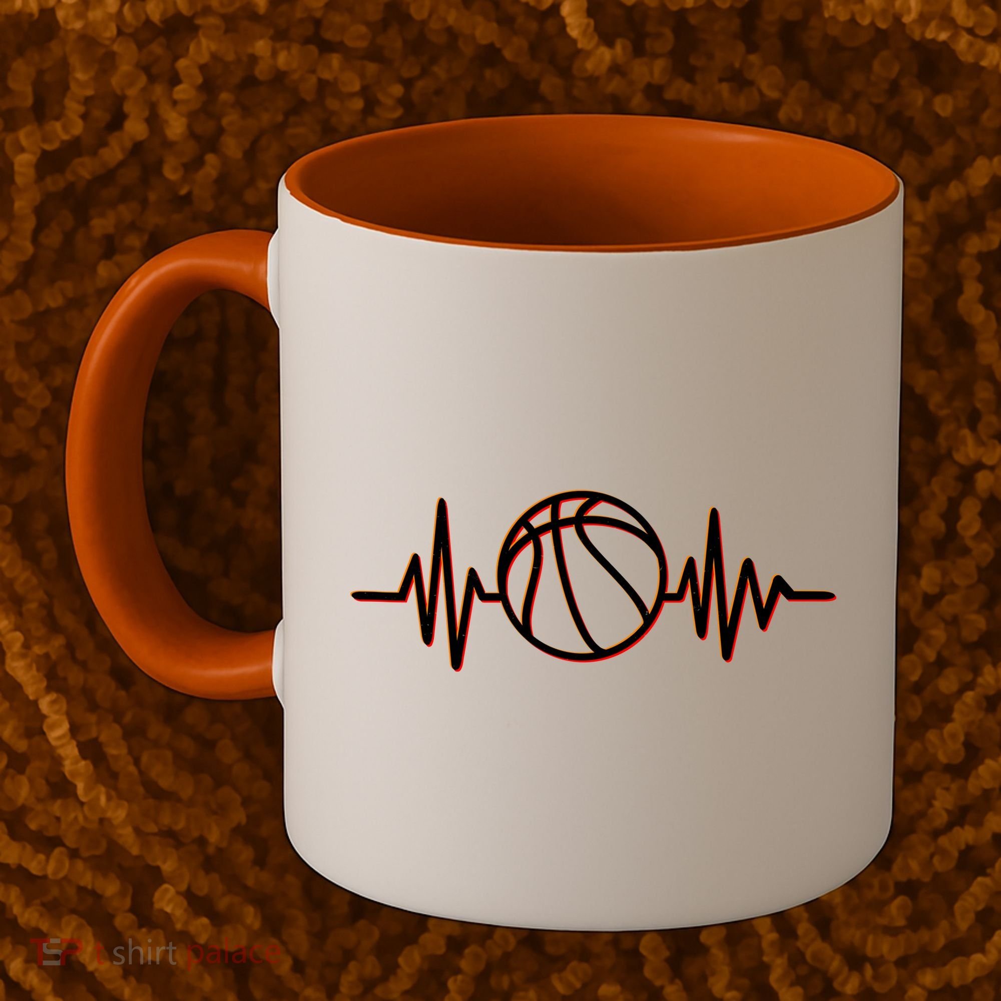 Basketball Heartbeat Coffee Mug