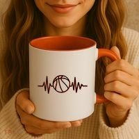 Basketball Heartbeat Coffee Mug thumb 3
