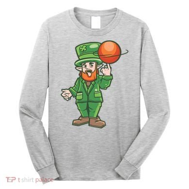 Basketball Leprechaun Long Sleeve Shirt