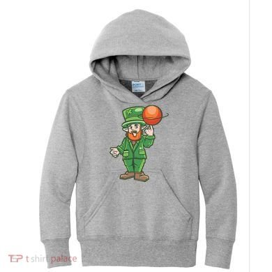 Basketball Leprechaun Kids Hoodie