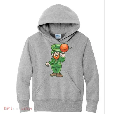 Basketball Leprechaun Kids Hoodie