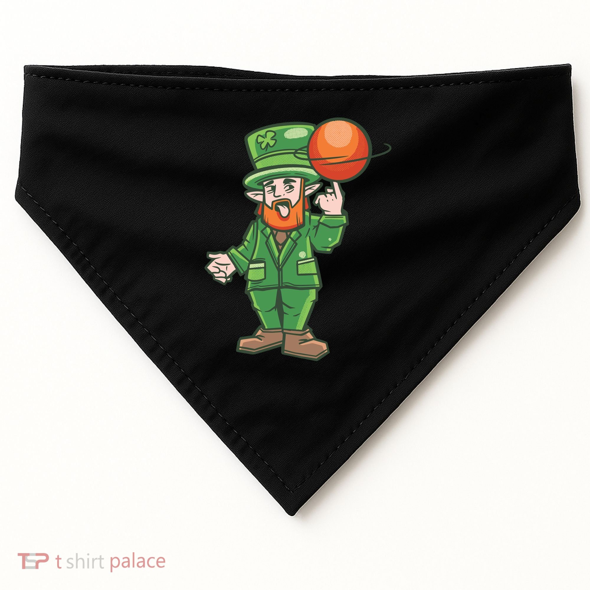 Basketball Leprechaun USA-Made Doggie Bandana