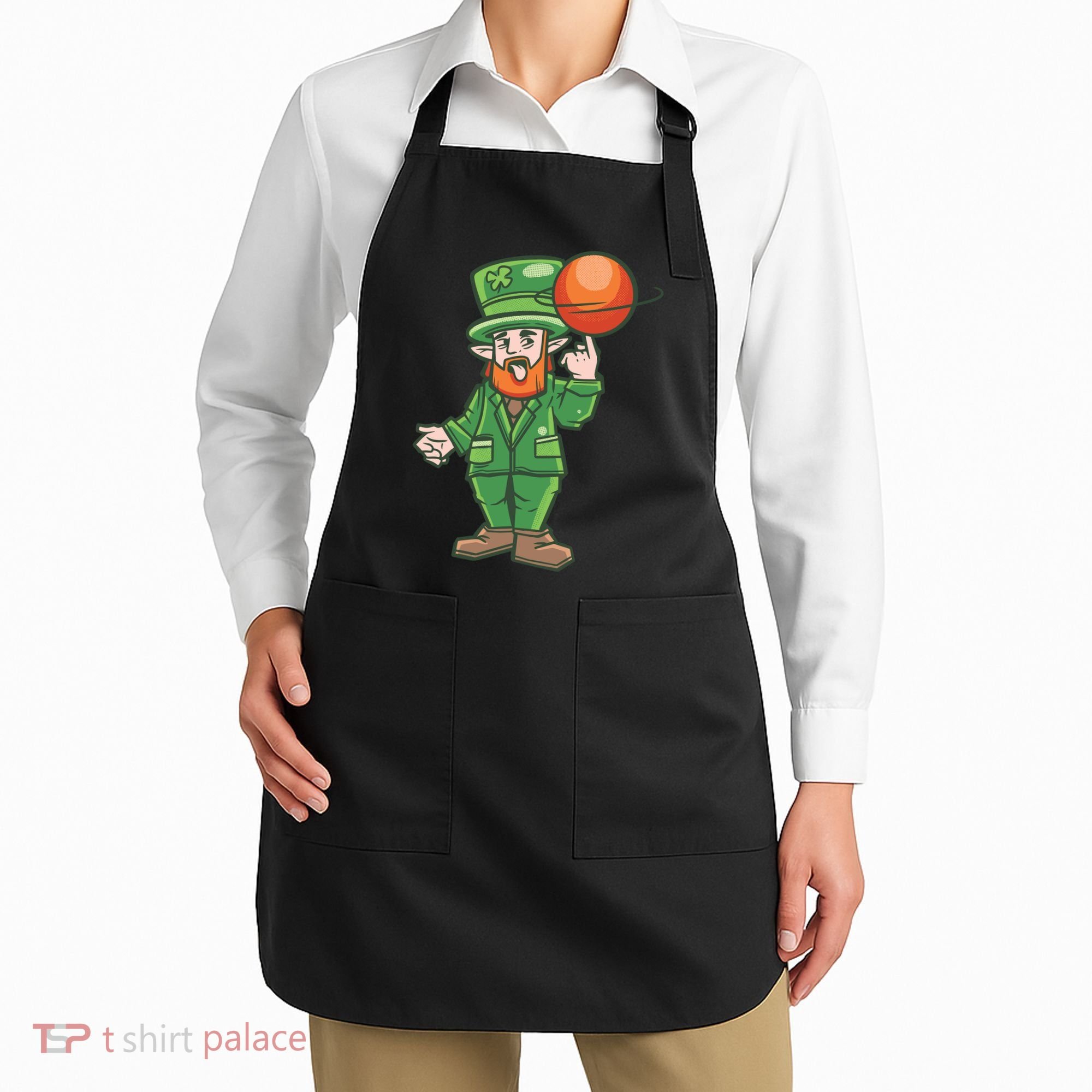 Basketball Leprechaun Apron