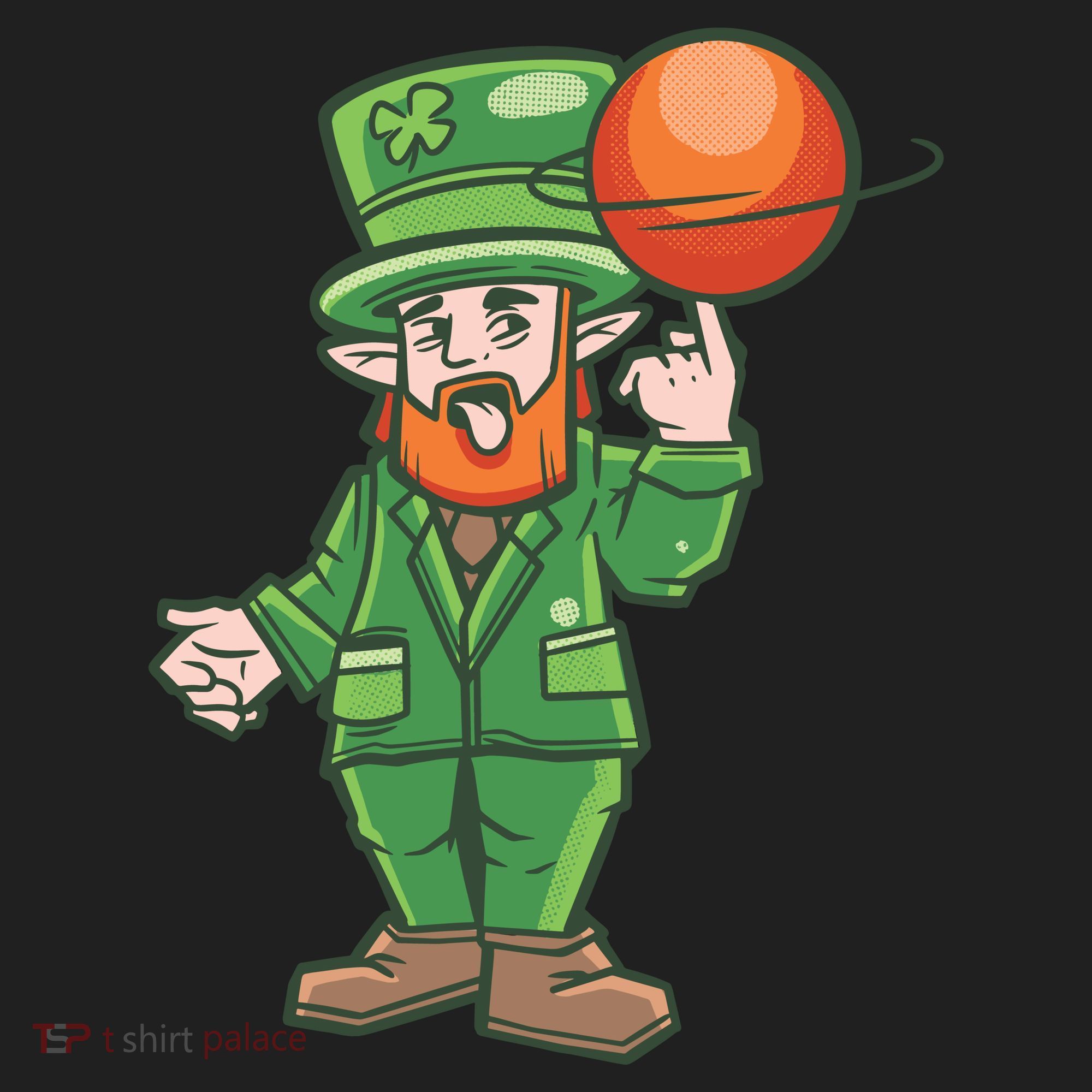 Basketball Leprechaun Golf Towel