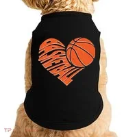 Basketball Love Heart Doggie Tank thumb 0
