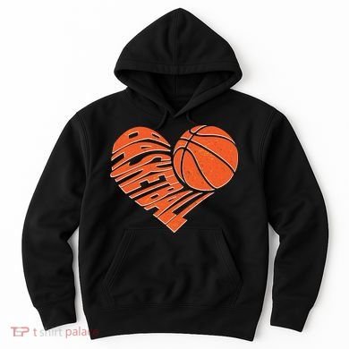 Basketball Love Heart Hoodie