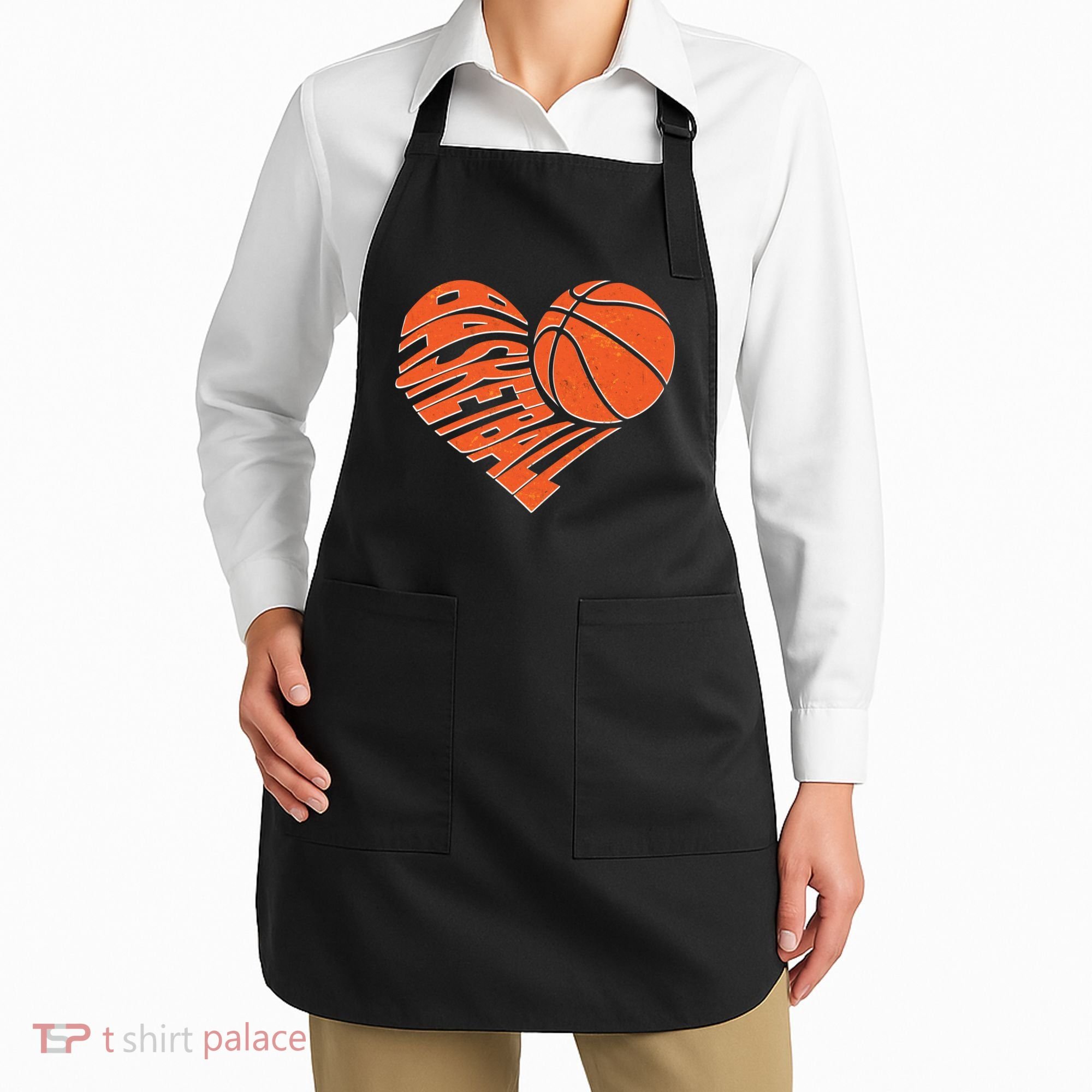 Basketball Love Heart Apron