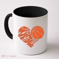 Basketball Love Heart Coffee Mug thumb 0