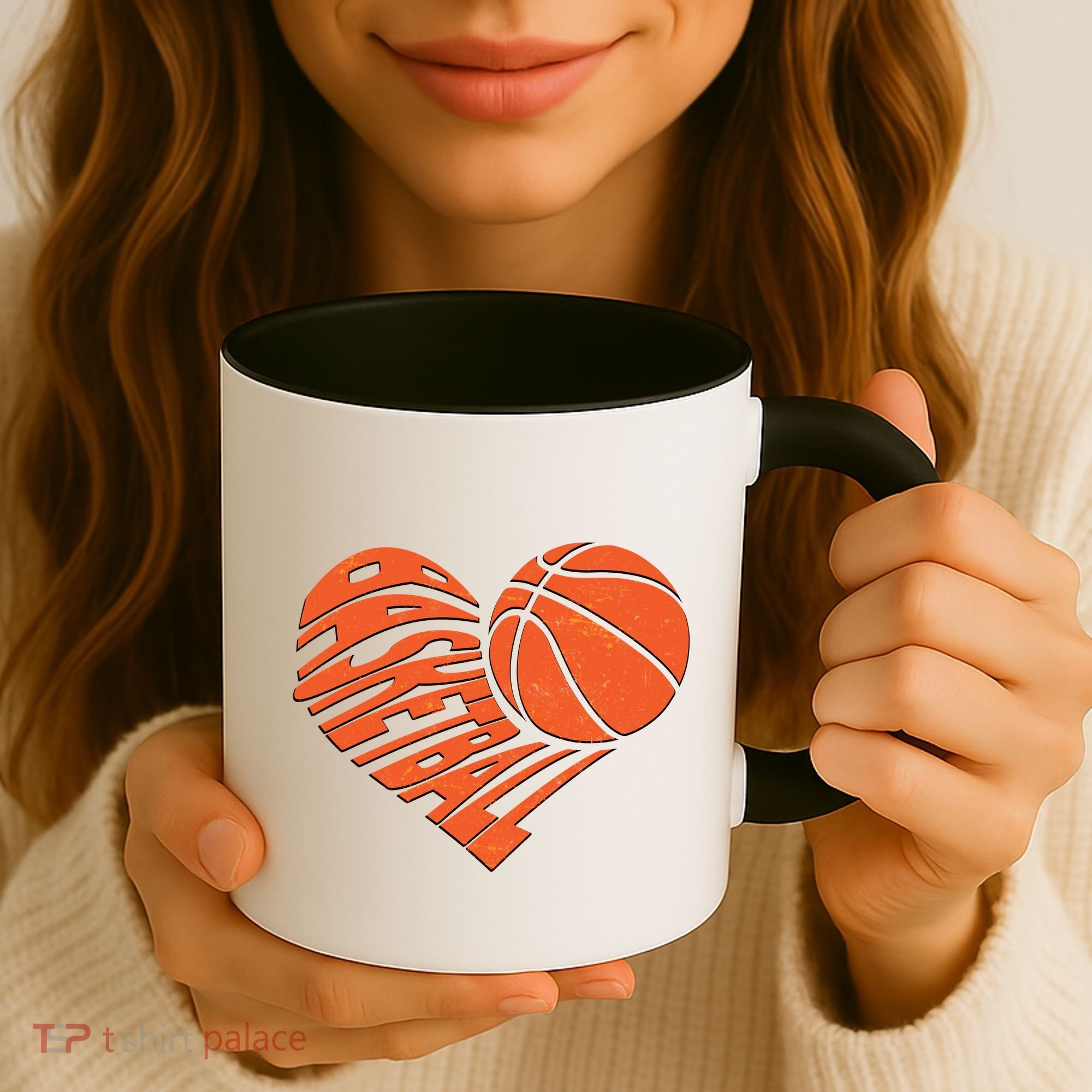 Basketball Love Heart Coffee Mug